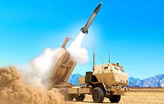 Precision Strike Missile launching form an M142 HIMARS. 2028 Army Objective Force 8th Fire Brigade will host all of Australian Army's advanced missile systems